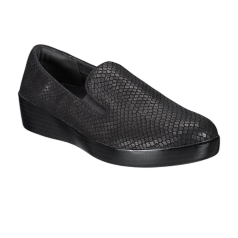 FitFlop Superskate Slip On Sneakers Black Pull On Work Shoes Womens 10 Orthotic